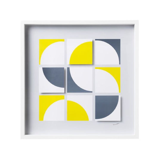 White Framed Abstract Wall Art