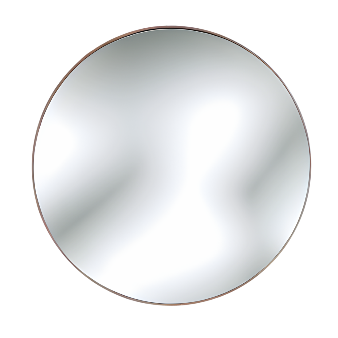 Taupe Framed Round Wall Mirror