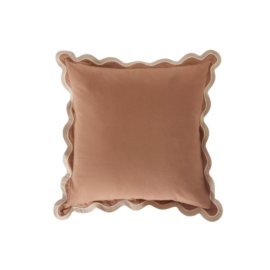 Brown Scallop Cushion