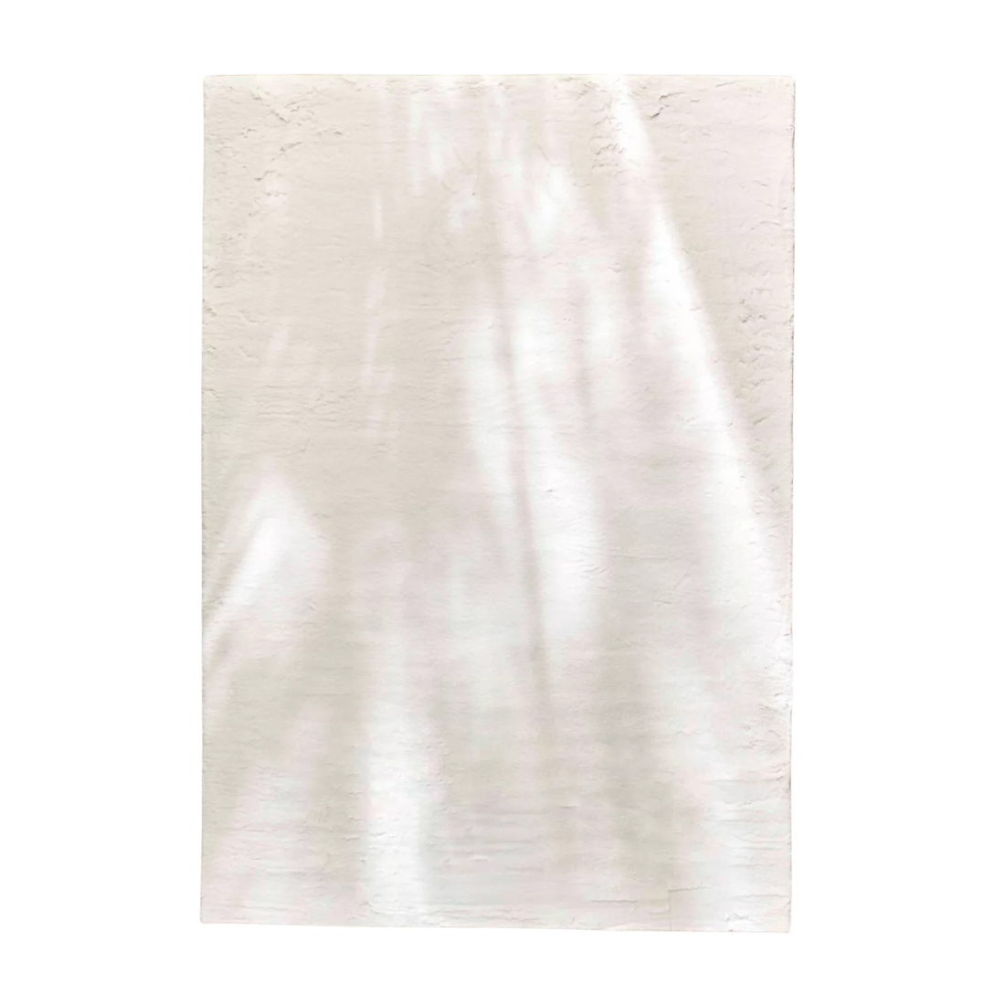 White Soft Faux Rabbit Hair Rug