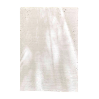 White Soft Faux Rabbit Hair Rug