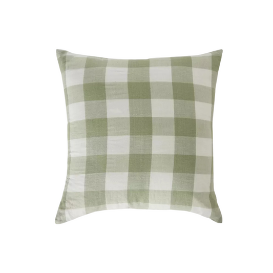 Green Gingham Cushion