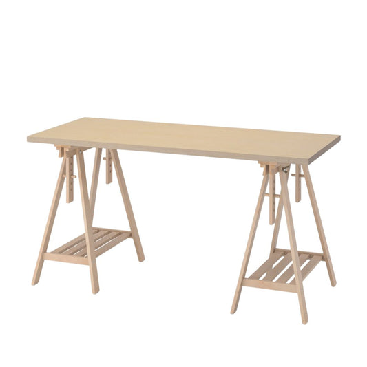 Birch Wood Industrial Work Table