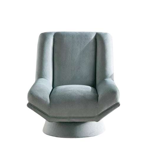 Mint Green Twill Swivel Accent Chair