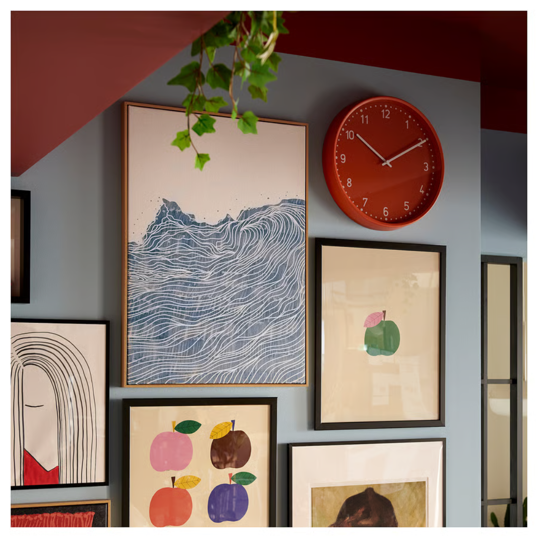 Orange Wall Clock