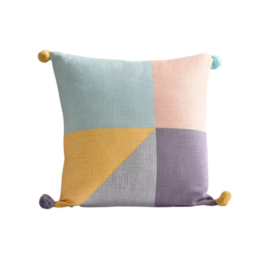 Color Block Printed Cushion