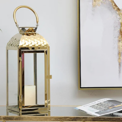 Hammered Brass Lantern