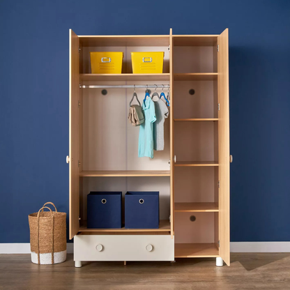 Children's 3 Door Oak Wardrobe
