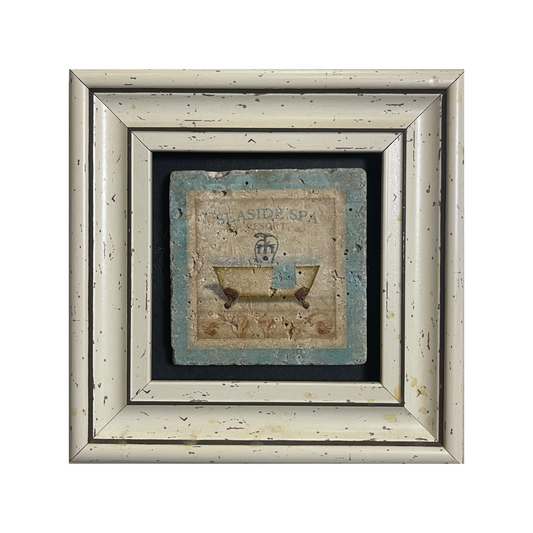 Rustic Bathtub Ceramic Framed Artwork