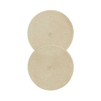 Natural Shimmer Round Placemat
