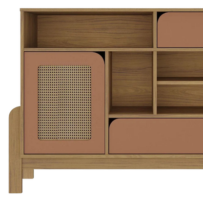 Terracotta Rattan Buffet