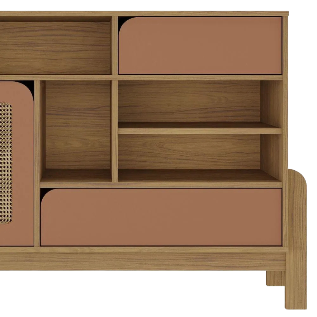 Terracotta Rattan Buffet