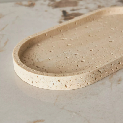Travertine Towel Tray
