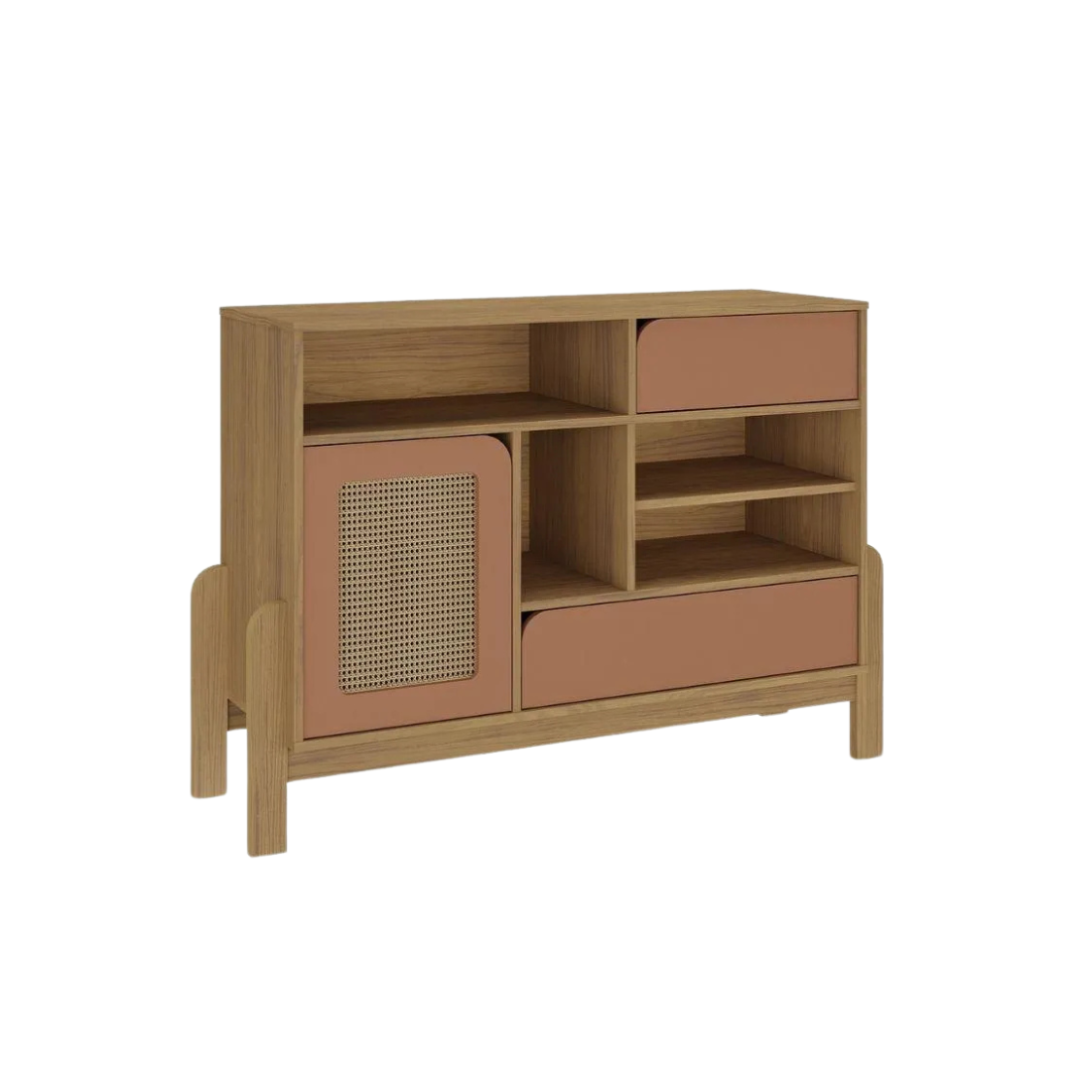 Terracotta Rattan Buffet