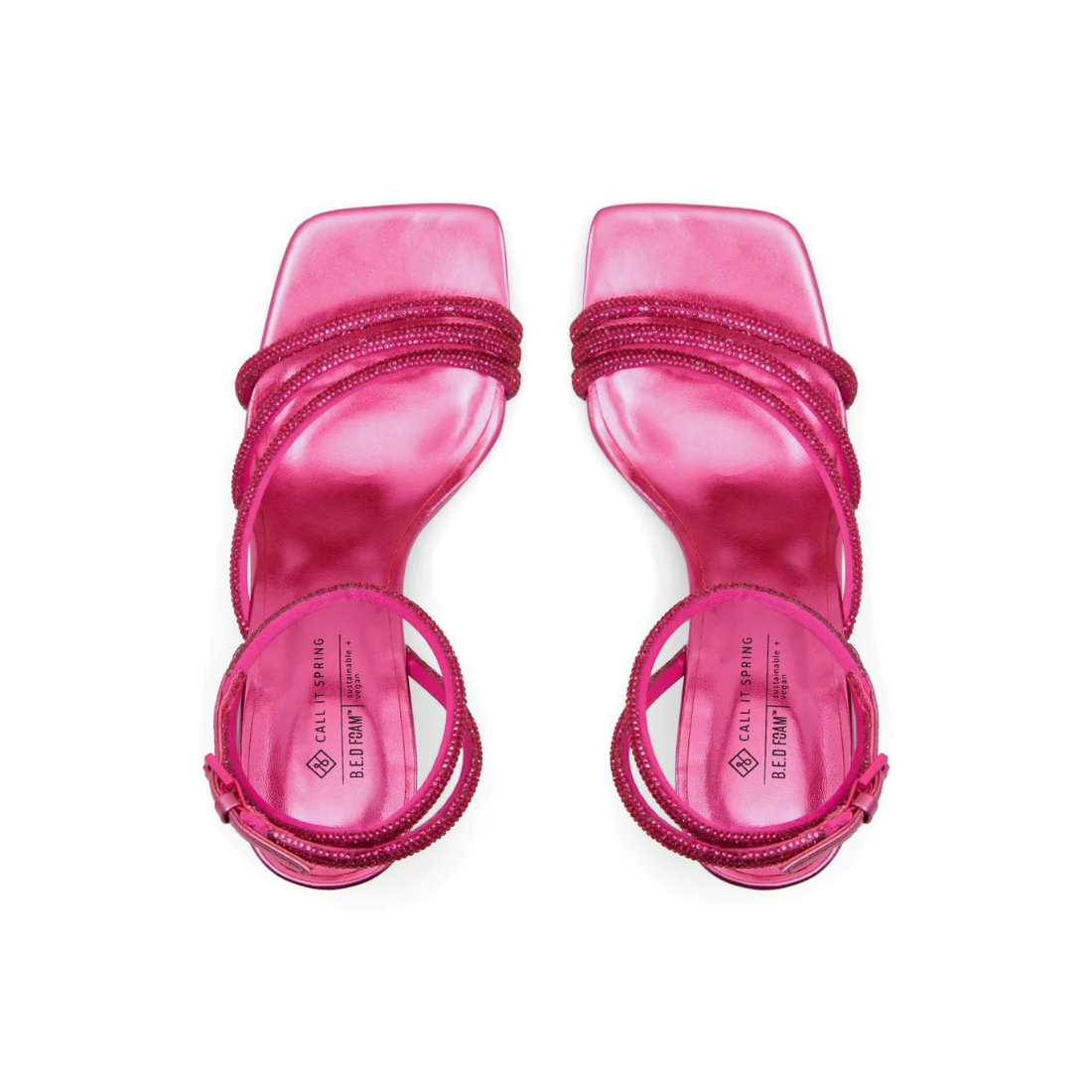 Bedazzled Fuchsia Strappy Sandals