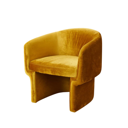Mustard Velvet Accent Chair