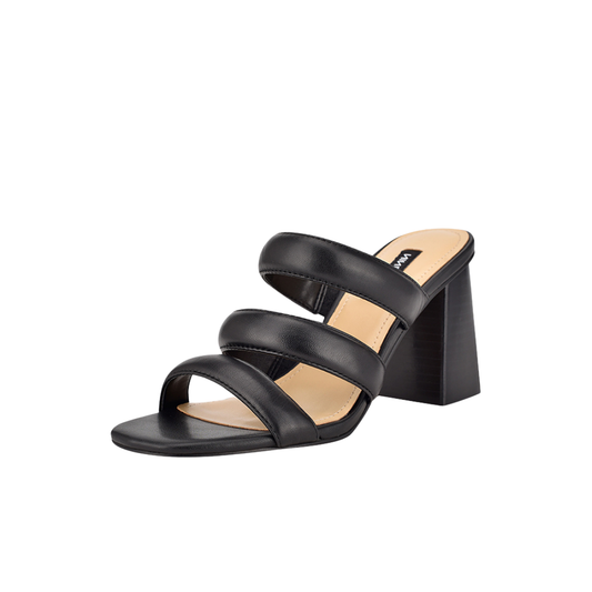 Black Multi Strap Open Sandals