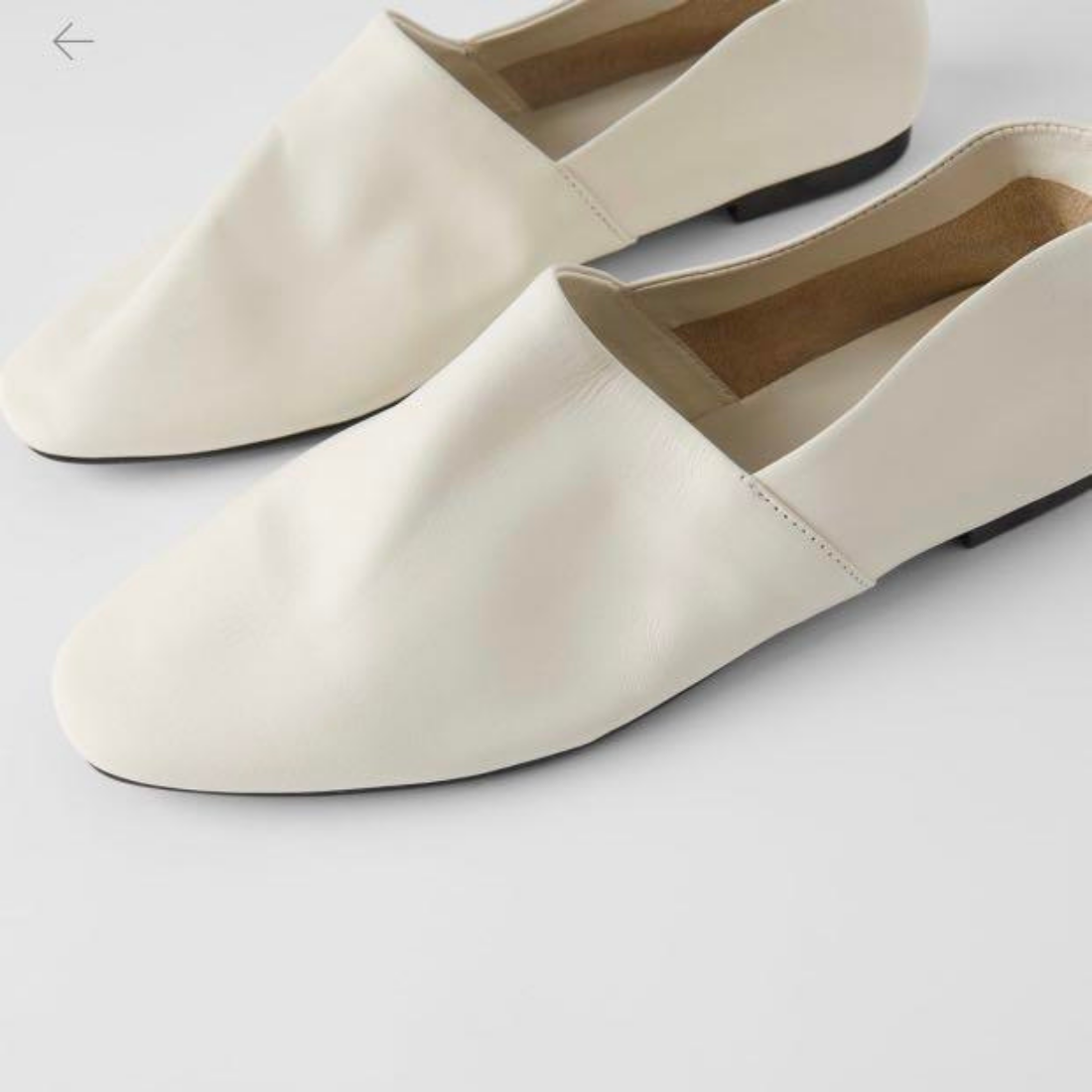 Soft Leather Ecru Loafers