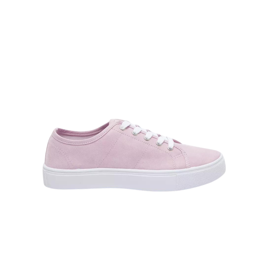 Lilac Lace-Up Canvas Shoes