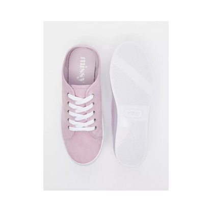 Lilac Lace-Up Canvas Shoes