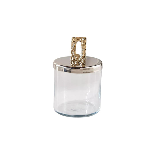 Small Bijoux Canister with Geometric Lid