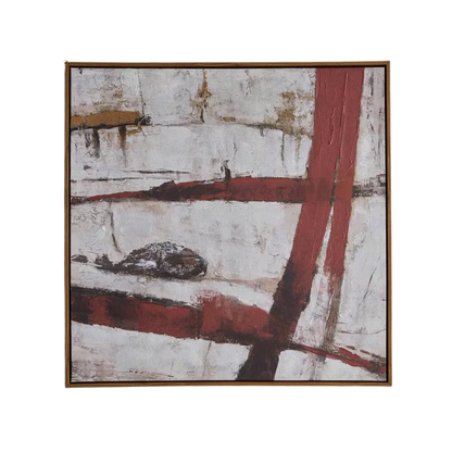 Burgundy Brushstrokes Framed Artwork