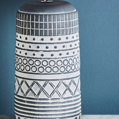 Grey Painted Ceramic Table Lamp