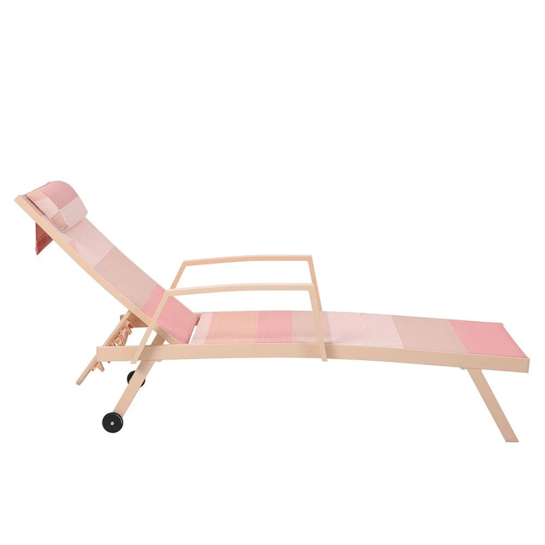 Pink Sun Lounger with Pillow