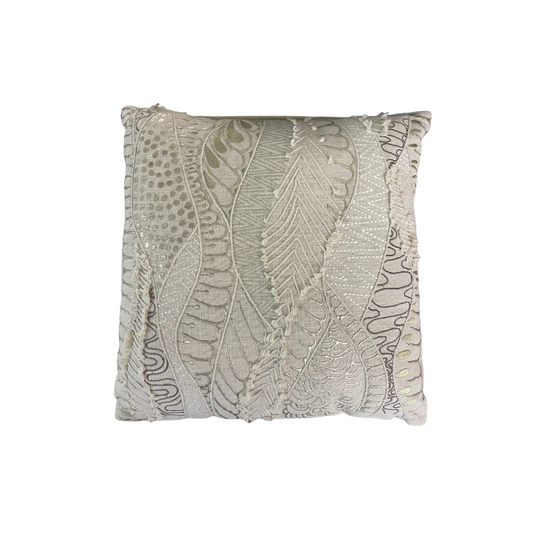 Embroidered Linen Cushion