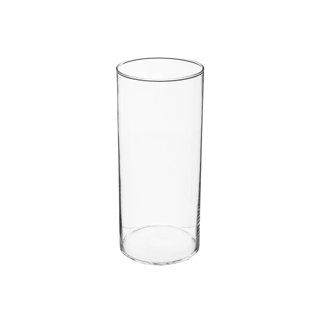 Tall Cylindrical Clear Vase