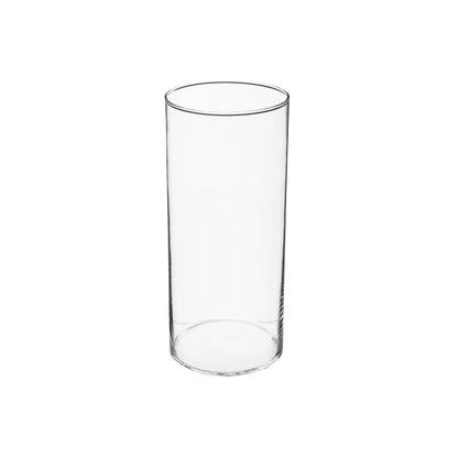 Tall Cylindrical Clear Vase