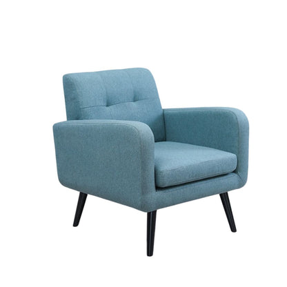 Blue Mid-Century Accent Chair