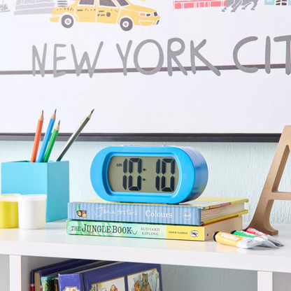 Blue Digital Alarm Clock