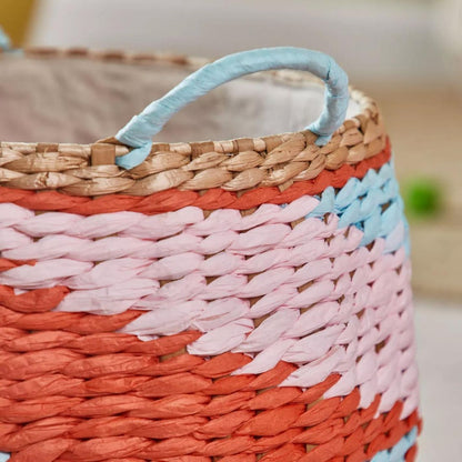 Multicolored Woven Basket