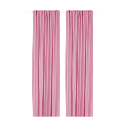 Pink Satin Curtains
