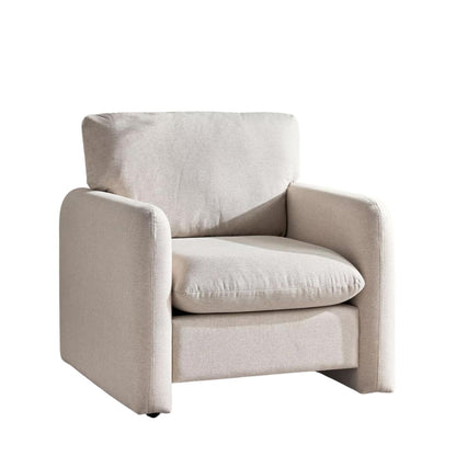 Off White Textured Accent Chair