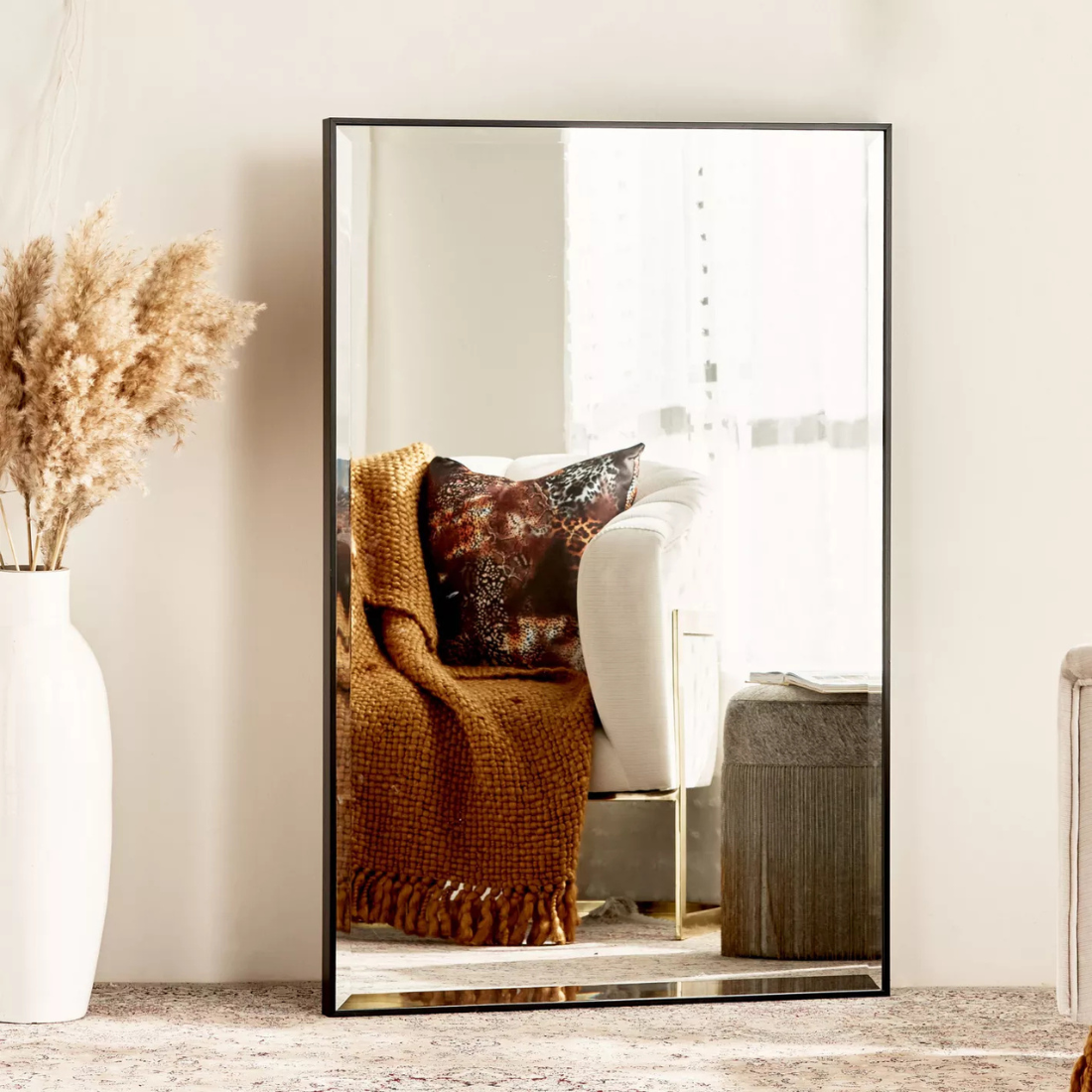Black Framed Wall Mirror