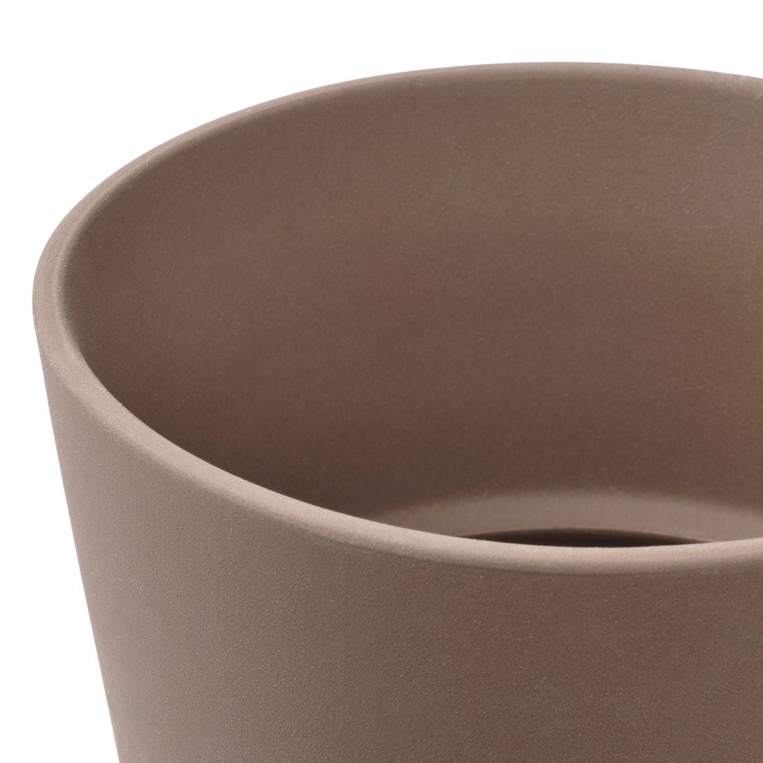 Ceramic Brown Planter Pot with Plate