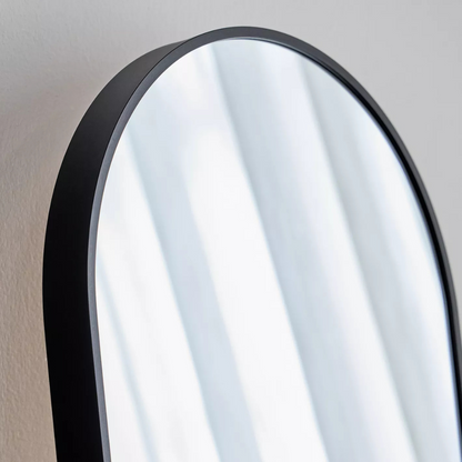 Black Arched Floor Mirror
