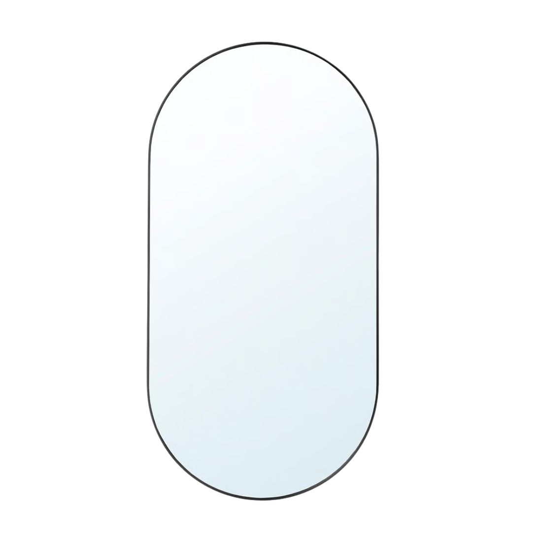 Oval Black Framed Wall Mirror