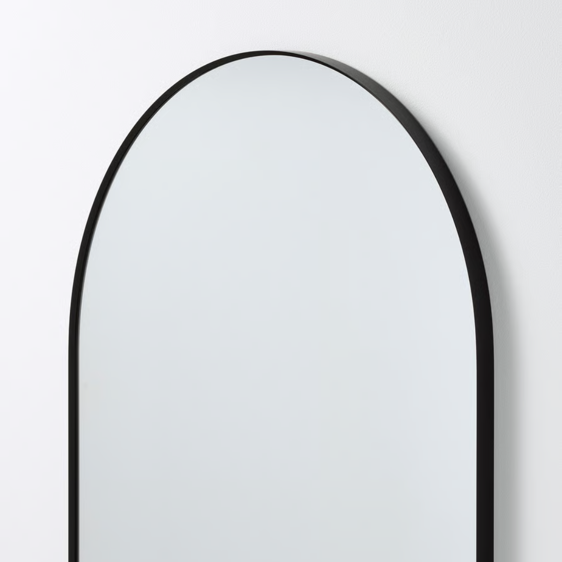 Oval Black Framed Wall Mirror