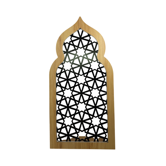 Black Wooden Ramadan Stand with LED Lights