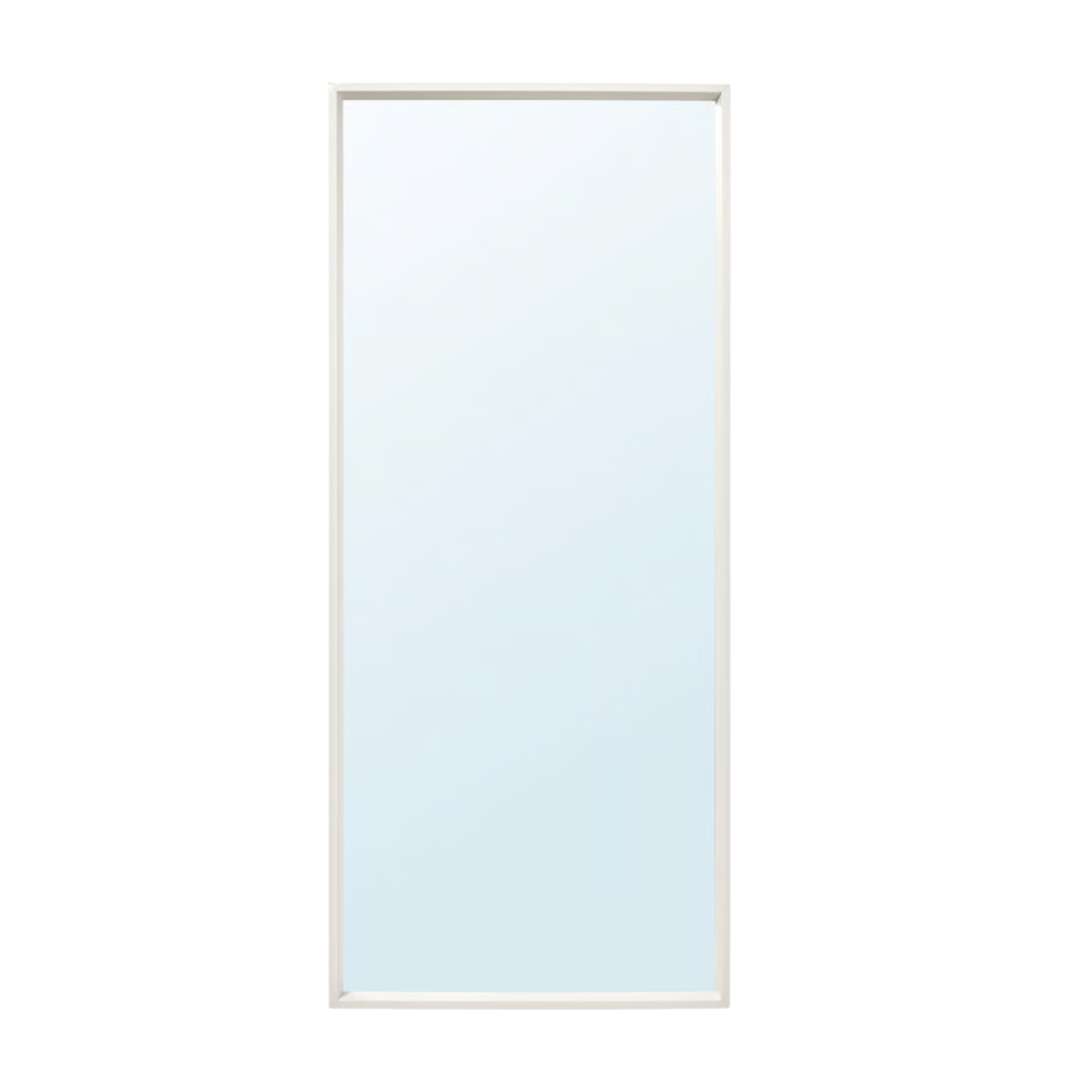White Framed Rectangular Wall Mirror