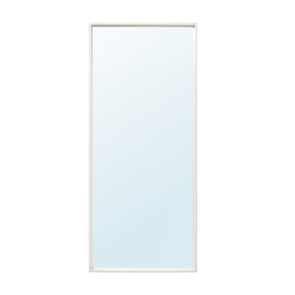 White Framed Rectangular Wall Mirror