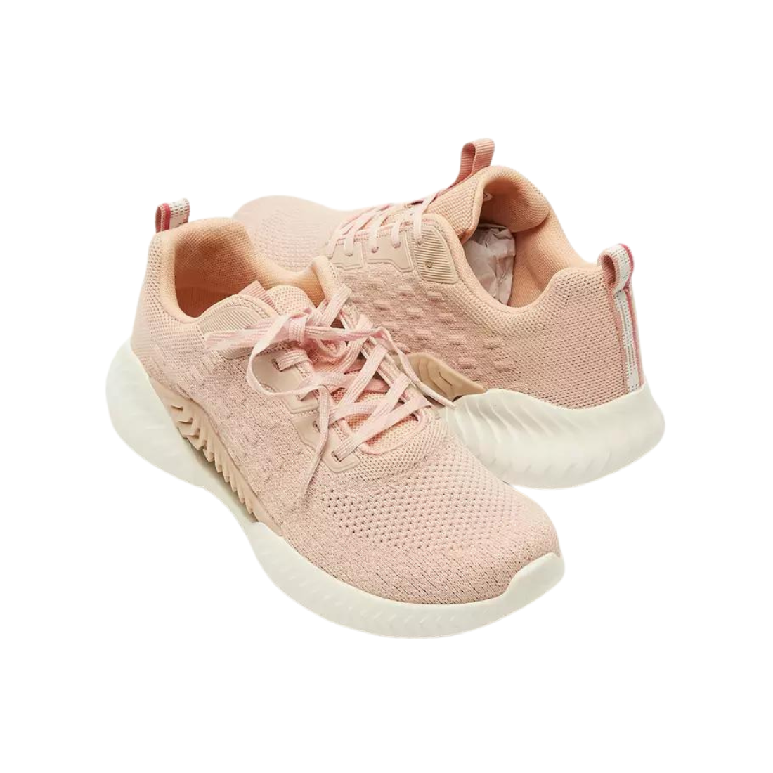 Pink Textured Trainers with Pull Up Tabs