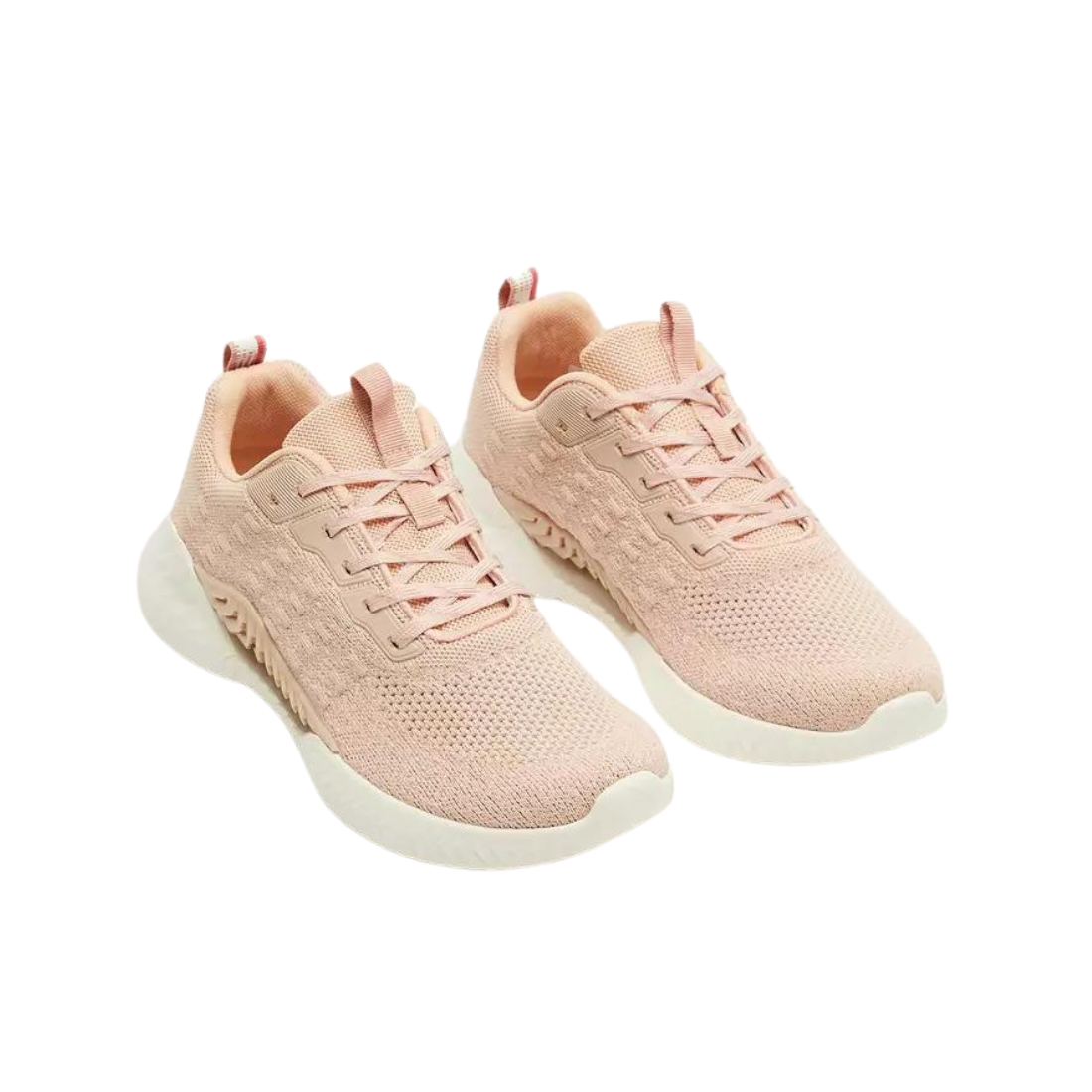 Pink Textured Trainers with Pull Up Tabs