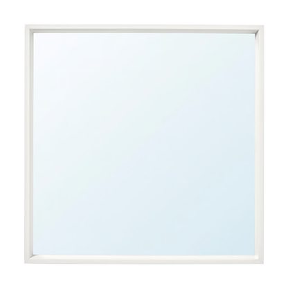 White Framed Square Wall Mirror
