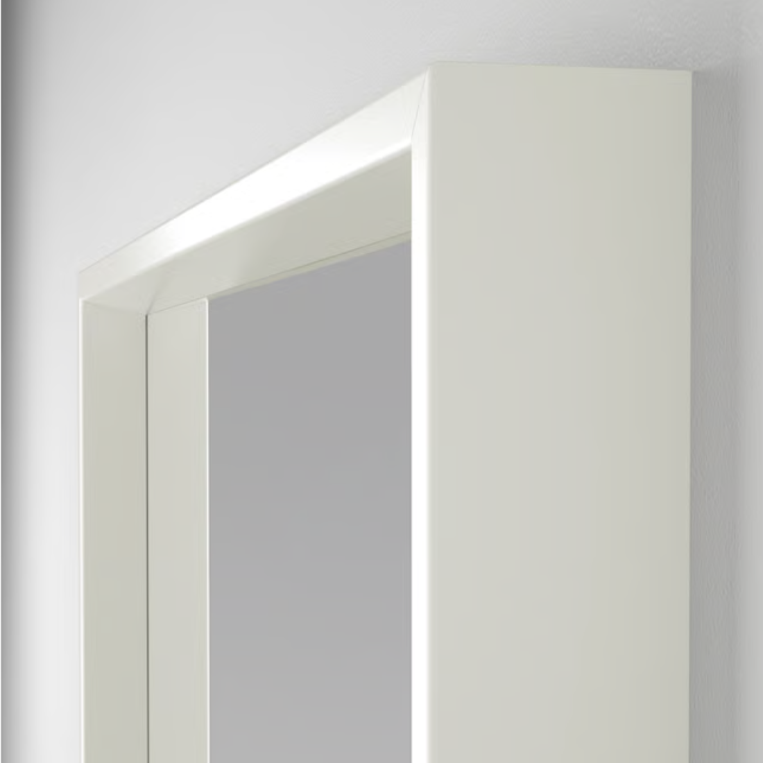 White Framed Square Wall Mirror