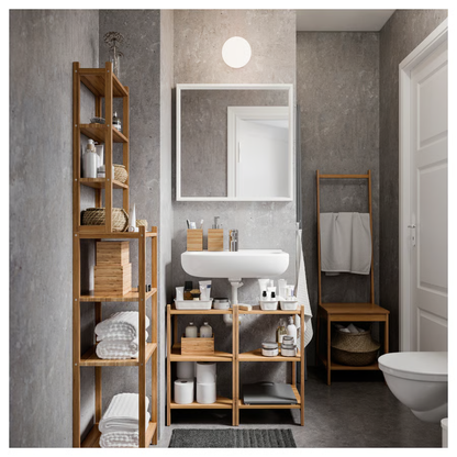 White Framed Square Wall Mirror