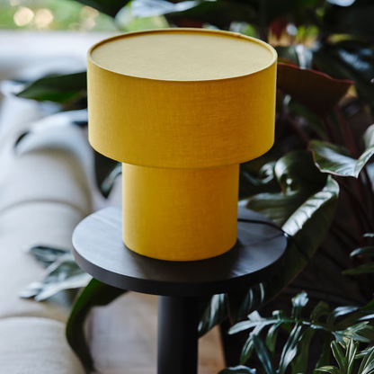 Yellow Retro Textile Lamp